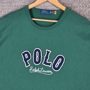 Polo Ralph Lauren Mens Green 4XLT Tall Spellout Embroidered Western Logo T-Shirt